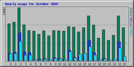 Hourly usage for October 2025