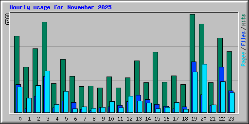 Hourly usage for November 2025